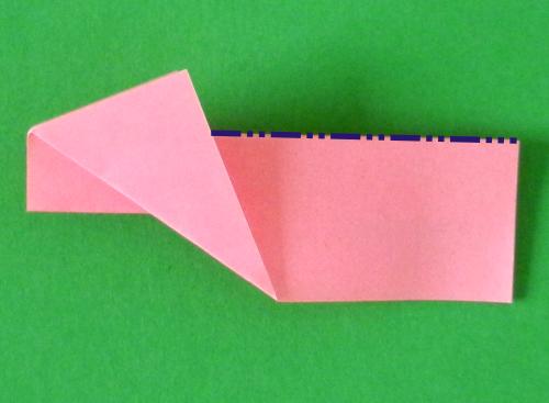 Sticky Note Origami baby pig instructions