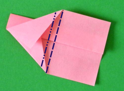 Sticky Note Origami baby pig instructions