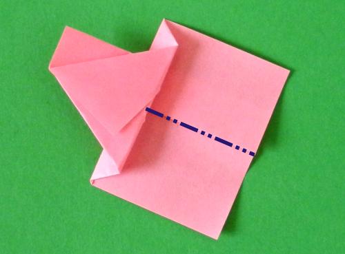 Een varken vouwen van roze papier