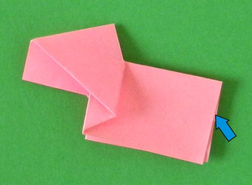 Sticky Note Origami baby pig instructions