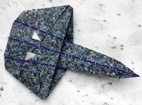 Een pijlstaartrog van papier maken Een pijlstaartrog van papier maken