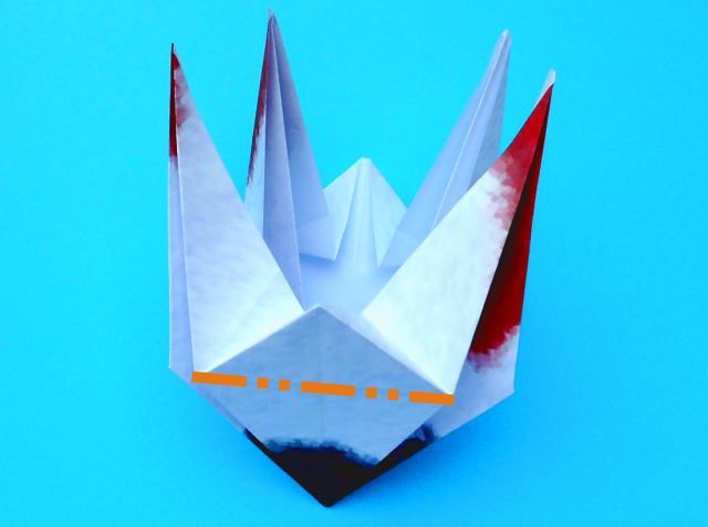 Origami Ooievaar vouwen