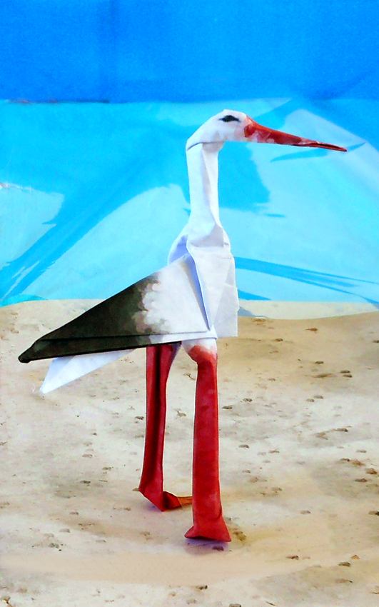 Origami Ooievaar