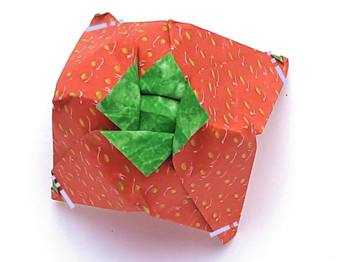 Origami aardbei maken Origami aardbei maken
