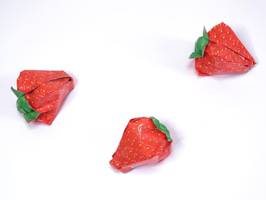 Origami aardbeien Origami aardbeien