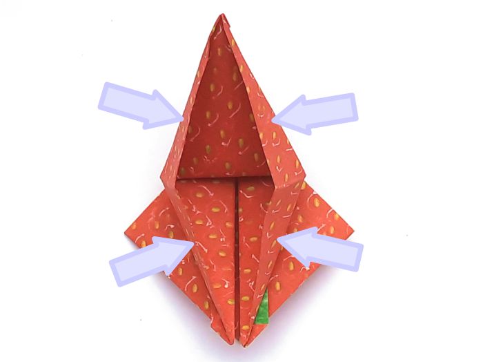 Origami aardbei maken Origami aardbei maken