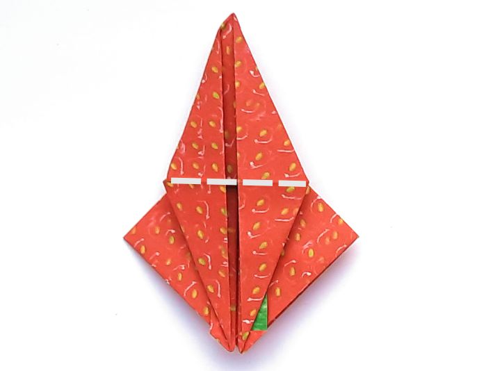 Origami aardbei maken Origami aardbei maken