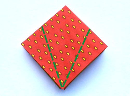 origami strawberry gift box folding instructions