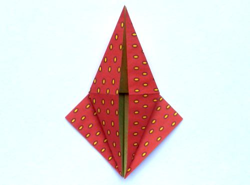 origami strawberry gift box folding instructions