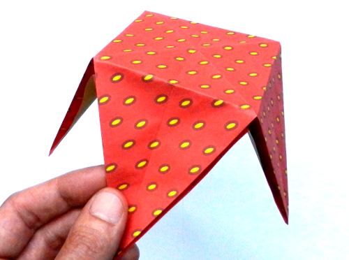 origami strawberry gift box folding instructions