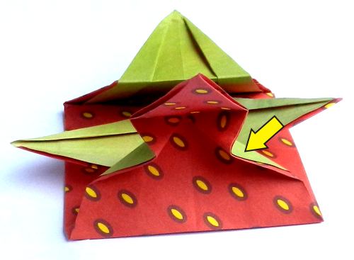 origami strawberry gift box folding instructions