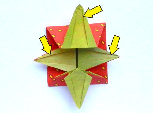 origami strawberry gift box folding instructions