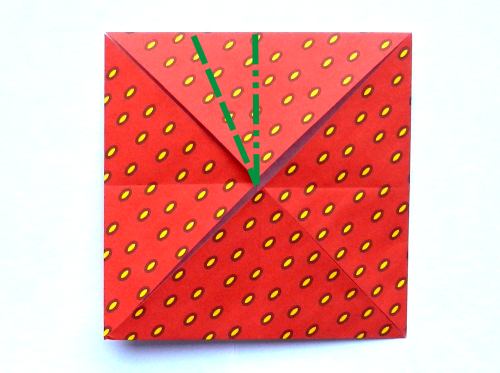 origami strawberry gift box folding instructions