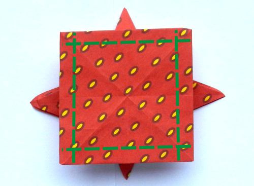 origami strawberry gift box folding instructions