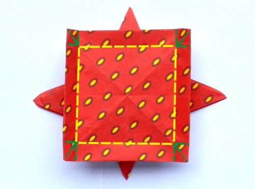 origami strawberry gift box folding instructions