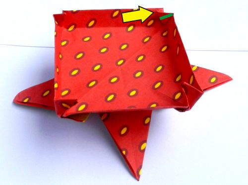 origami strawberry gift box folding instructions