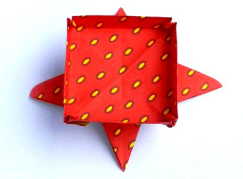 origami strawberry gift box folding instructions