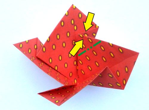 origami strawberry gift box folding instructions