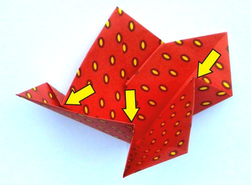 origami strawberry gift box folding instructions