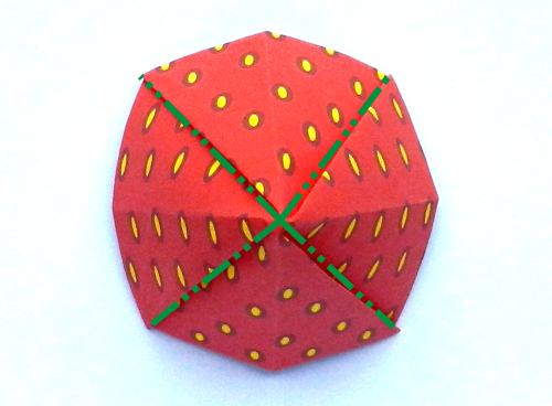 origami strawberry gift box folding instructions