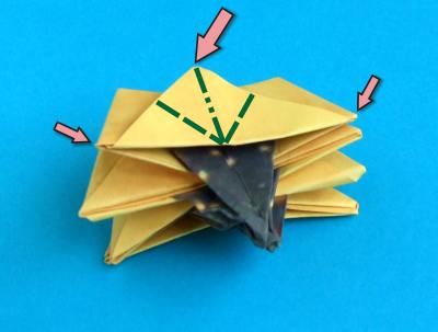 how to make an origami sunflower