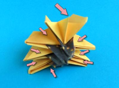 how to make an origami sunflower