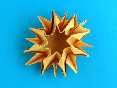 how to make an origami sunflower