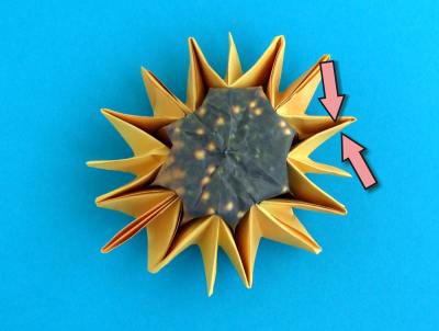 how to make an origami sunflower