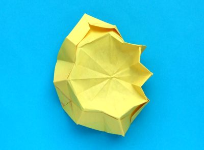 Origami Zonnebloem vouwen