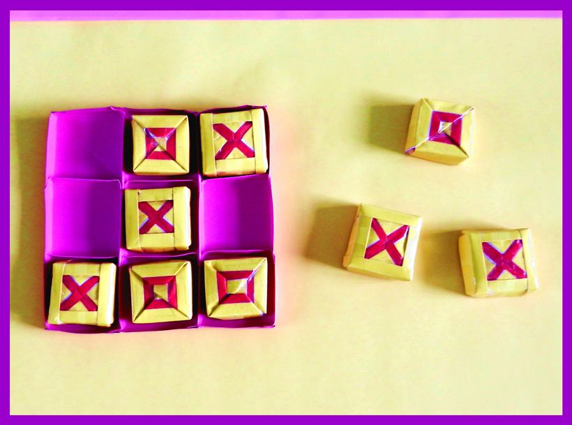 Tic tac toe spel van papier