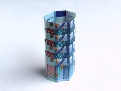 Make an Origami tower of Pisa