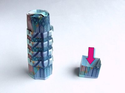 Origami Toren van Pisa maken Origami Toren van Pisa maken