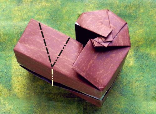 Origami treasure chest folding