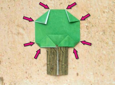 instructions for making an origami tree