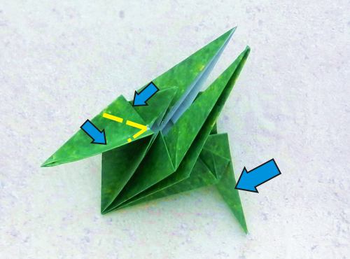 origami T-Rex dino step by step folding instructions