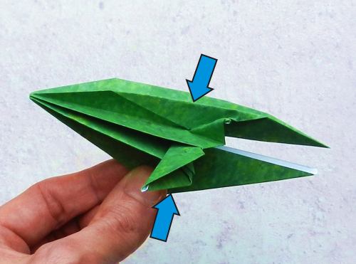 origami T-Rex dino step by step folding instructions