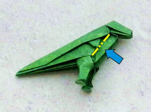 origami T-Rex dino step by step folding instructions