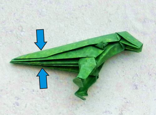 origami T-Rex dino step by step folding instructions