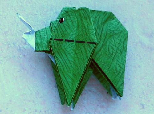 Origami Triceratops diagrams