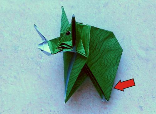 Origami Triceratops diagrams