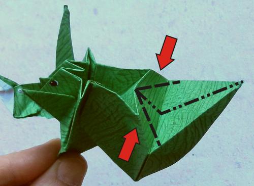 Origami Triceratops diagrams