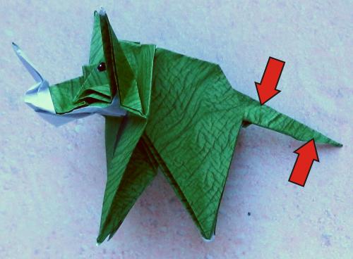 Origami Triceratops diagrams