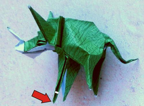 Origami Triceratops diagrams