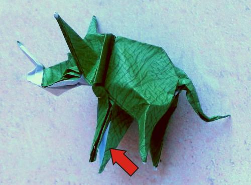 Origami Triceratops diagrams