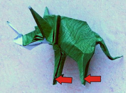 Origami Triceratops diagrams