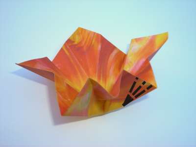 diagrammen voor een origami tulp