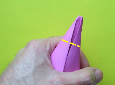 Origami Tulp vouwen