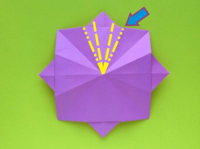 Origami Tulp vouwen