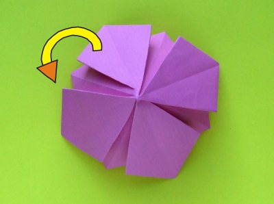 Origami Tulp vouwen