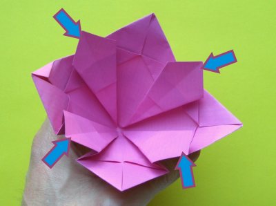 Origami Tulp vouwen